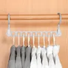 9 Hole Magic Clothes Hooks Multifunction Folding Hanger Roterande klädhängare Garderob Torka klädskenor Hem Organiserare