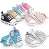 Baby Lauflernschuhe Junge Mädchen Star Solid Sneaker Baumwolle Weiche Anti-Rutsch-Sohle Neugeborenes Kleinkind Lässiger Canvas-Krippenschuh