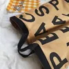 Сумка для покупок Retro INS Letter Canvas Bag Мужская и женская сумка на плечах портативная большая сумка с большой пропускной способностью сумки тота