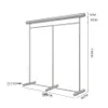 Clothing store stainless steel display rack Commercial Furniture mobile floor type clothes hanger men's and women's children's cloth shop Zhongdao display prop racks