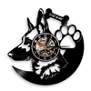 Wall Clocks German Shepherd Dog Clock Modern Design Breeds Record Living Room Decoration Gift For LoversWall ClocksWall