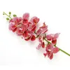 Dekoratif Çiçek Çelenkler 8 Renk Lateks 9 Başlıklar 3D Baskılı Kelebek Orkide Ev Dekoru Düğün Dekorasyonu Yapay Çiçek C0803X0