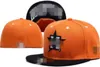 Men039s casquettes ajustées Houston H Hip Hop taille chapeaux casquettes de Baseball adulte plat PeakFor hommes femmes entièrement fermé H35174591
