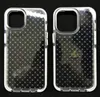 iPhone 14 Pro Max Plus 13 12 11ミニショックプルーフカバーTPU D30用の透明なクリアソフトマテリアルチェックパターン電話ケース