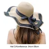 Visiere Cappello da donna elegante con fiocco stampato Cappello a tesa larga stile coreano estivoVisiere Wend22