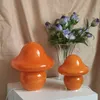 Korea Ins Style Orange Mushroom Table Lamp, kunstmatig geblazen glas, studeerkamer, het bed woonkamer. H220423