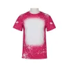 Wholesale Party Supplies Sublimation Bleached Shirts Heat Transfer Blank Bleach Shirt Bleached Polyester T-Shirts sxa22