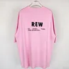 Męskie koszulki Załoga Cherry Blossom proszek krótko-rękawowy luźne paryżowe t-shirt t-shirt moda mężczyźni i kobiety w tym samym stylu