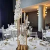 Decoratie Metal Stands Candle Table Gold Flowers Stand centerpieces Candelabra Bloemen voor bruiloft luxe stijl IMAKE150