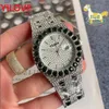 Top Designer Mens 42MM Chronomètre Montre En Acier Inoxydable Diamants Horloge Saphir Verre Étanche Classique Quartz Importé Mouvement En Gros Cadeaux Montre-Bracelet