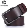 Ceinture en cuir véritable de haute qualité Ceintures de créateurs de luxe Hommes Ceintures pour hommes Cowskin Mode Boucle ardillon vintage pour jeans T200113