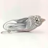 Отсуть обувь Итальянский дизайн серебряный цвет нигерийская модная бабочка, элегантные женщины и сумки, украшенные стразами 220722