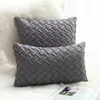 Cushion/Decorative Pillow Nordic Style Case Soft Faux Suede Home Decor Woven Pattern 45x45/30x50cm Cover For Sofa Bed Decorate Cushion Cover