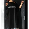 New Vetements Bling T shirts Men Women 1 1 High Quality Flash Drilling Mosaic Vetements Top Tees Fashion Autumn Vtm t Shirt G220429