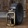 Belts Male Retro Fashion Pin Buckle Belt For Men Head Layer Cowhide Genuine Leather Business Formal Luxury High-quality Designer BrandBelts