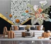 Aangepaste behang muurschildering voor muren woonkamer slaapkamer moderne minimalistische marmeren geometrische achtergrondmuur
