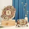 Robotime TIME ART 3D Wooden Model Building Block Kits Zodiac Wall Clock DIY Assembly Toy Gift for Children Kids Adult LC 220414