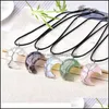 Rock Crystal Quartz lösa pärlor smycken 1pc naturligt pendelle av liv månform sten mineral läkning för män kvinnor juden jllajw drop del del