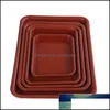 1Pc S M L Red Sand Balcony Flower Pots Tray For Plastic Rec Suitable Drop Delivery 2021 Shelf Liners Kitchen Storage Organization Housekee