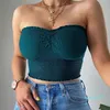 Women's Tanks & Camis Sexy Off Shoulder Strapless Backless Tube Bandage Cropped Tops Summer Fashion Women Clubwear Pleated Vests