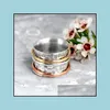 Bandringar smycken kvinnor bröllop gåva guld ring turkos pläterad tricolor drop leverans 2021 wfpz5