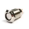 Переключатель 12-мм маленькая металлическая кнопка плоская головка с кольцевым светодиодным легким водонепроницаемым саморазбитым световым переключателем