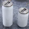 Lege Sublimatie Cola Can Flessen 500ml DIY Warmte Transfer Afdrukken Vacuüm Geïsoleerde Bier Cup Coffee Flessen met rietjes