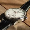 Zegarek 44 mm Vakuy Men39s oglądaj małą drugą rękę Pieczenie Czarnego Wskaźnika Enamel Instrukcja mechaniczna ST3621 GR06WRISTWATCH9766480