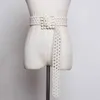 Ceintures Seebelle Mode Printemps 2022 Été Fabriqué par l'homme Blanc Perle Tissé Creux Longue Large Ceinture Carrée Boucle Boucle Ceinture Femmes A063