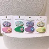 New Korea Sweet Girl Baby Cute Fabric Floral Oval BB Clip Headwear Fashion Princess Children's Flower Hairpins Hair Accessories