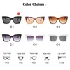 Occhiali da sole Cat Eye oversize da donna Grandi occhiali trasparenti con montatura di lusso Designer Gradient Eyewear Feminino