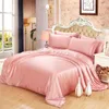 Bedding Sets Luxury 100% Silk 16 Mummy Set Healthy Skin Beauty Pillowcase Adult Bed Cover Pure Color Four-piece SetBedding