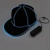 Портативная проволочная бейсбольная крышка простая светодиодная светодиодная шляпа хип -хоп, светящаяся в темном снимке для украшения для вечеринок RRA13447