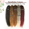 Long Water Wave Ponytail 28Inch/70cm Synthetic Organic Fiber Futura Drawstring Yaki Straight Ponytail Extensions Clip In Wrap Around Kanekalon Body Wavy Ponytails