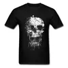 Erkek Tişörtleri Camisa T Shirt Serin kafatası Tasarımı Kısa Kollu Erkek Tshirts Moda Yaz Crewneck T-Shirtsmen
