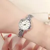 손목 시계 스테인리스 스틸 팔찌 시계 여성 컬러 다이얼 방수 석영 캐주얼 패션 드레스 시계 Montre Femmewristwatches hect22