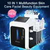 Hydrofacial Dermabrasion Machine Förbättra hudormar Acne Borttagning Tre polär RF Ljusad hudfärg 10 i 1 hudskrubber rena ansiktsmaskiner