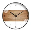 Nordic Wall Clock Art Vintage Simple Creative Silent Round Bedroom Decoration Wall Clock Art Home Living Room Decoration MM60WC 201202