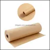 Carta da imballaggio Ufficio Scuola Business Rotolo Kraft marrone industriale 12 pollici X 100 piedi Riciclabile naturale per confezioni regalo artigianali Jk2102Xb Drop De