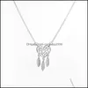 H￤nge halsband h￤ngsmycken smycken bohemia vintage tre f￤rger dreamcatch fj￤derhalsband f￶r dhmxe