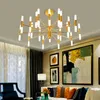 Modern Fashion Designer lamp Black Gold Led Ceiling Art Deco Suspended Chandelier Light Lamp for Kitchen Living Room Loft Bedroom