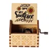 Oggetti decorativi Figurine Carillon a manovella in legno a colori incisi Regalo perfetto per la moglie - You Are My Sunshine Regalo di compleanno Chris