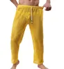 Pijama de pijamas de roupas de sono masculinas, gays hollow long Johns Homme Legggings Leggings de Mesh Longo Louses de calçados caseiros