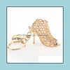 Nyckelringar smycken h￶g h￤l sko nyckelring roston kristallv￤ska bil kvinnor v￤ska charms kedjor modedekorativ legering nyckelring droppe deliv