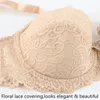 PariFairy Floral Lace Cover Cotton Lined Bra Sexy Bh Push Up Underwear Women Sheer Bras Female Brassiere Lingerie 220511