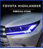 Auto Testa Della Luce Per Toyota Highlander LED Daytime Corsa e Jogging Faro di Montaggio 2018-2020 Dinamico Segnale di Girata Della Lampada Accessori Auto