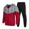 Heren trainingspakken sets lente herfst 2022 kleuren matching casual mannen hoodies jas + joggingbroek tweedelige pak Amerikaanse / euro size