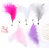Cat Feather Wand Toy Steel Wire Bell Interactive Pet Stick Kitty Kittentraining Oviter Teaser Stick Replacement Heads3767195