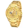 2022 New WWOOR 8879 Top Luxury Gold Mens Watch Sport Fashion Luminous Waterproof Wristwatch Male Military Quartz Hand Watch