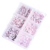 Caixa de caixa Crytsals Tipos de cor de fundo plano Multiize Crystals Nail Art 3D Decoração Strass Gem 220630